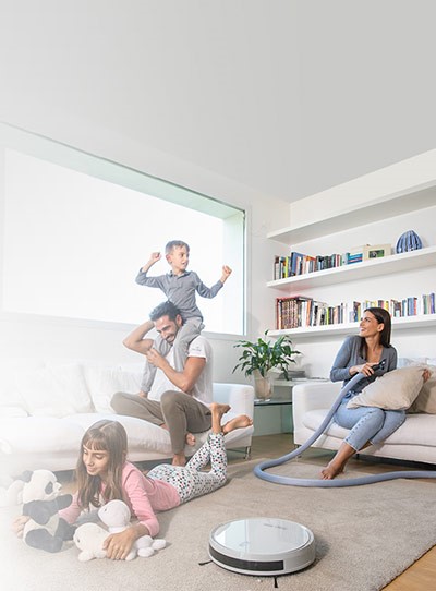 Saugroboter und Zentralstaubsauger